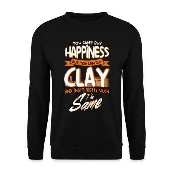 Pottery handmade pottery gift - Unisex Sweatshirt - black - Front - Alina (178cm) & Michal (187cm)