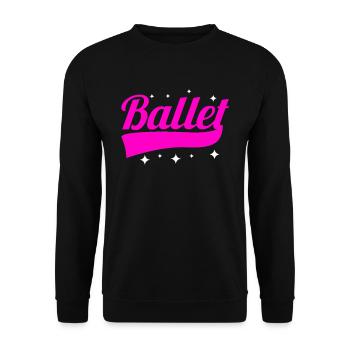 ballet - Unisex Sweatshirt - black - Front - Alina (178cm) & Michal (187cm)