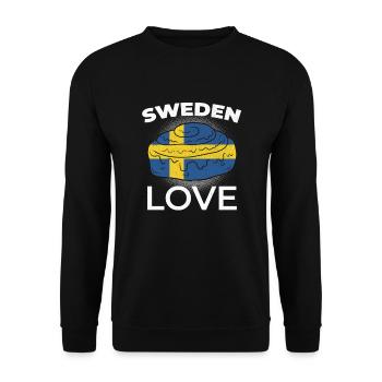 Sweden Lover Norway Nordic Scandinavian Swedish - Unisex Sweatshirt - black - Front - Alina (178cm) & Michal (187cm)