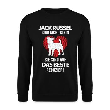 Jack Russell Terrier Hund Hundeliebhaber Lustige S - Unisex Pullover - Schwarz - Vorne - Alina (178cm) & Michal (187cm)