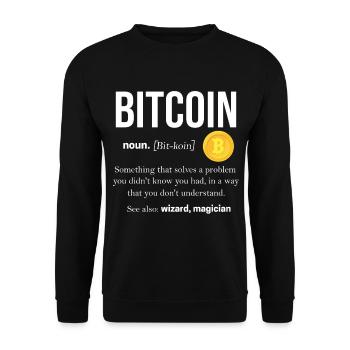 Bitcoin - Sweat-shirt Unisexe - noir - Devant - Alina (178cm) & Michal (187cm)