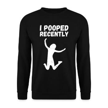 J'ai récemment fait caca. Drôle de dire merde - Sweat-shirt Unisexe - noir - Devant - Alina (178cm) & Michal (187cm)