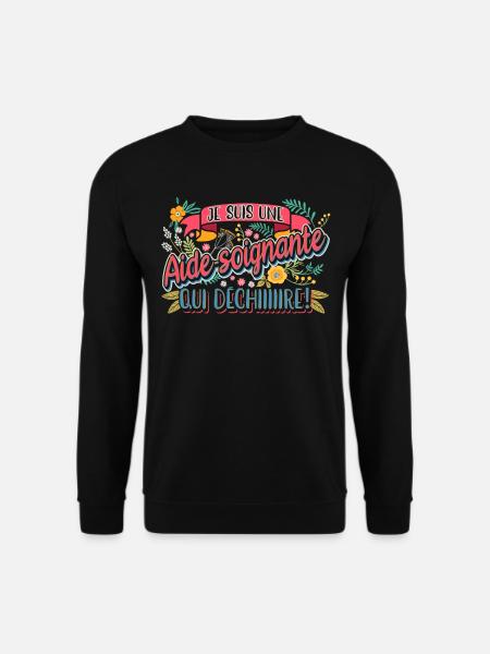 Cadeau pour une Aide Soignante - Sweat-shirt Unisexe - noir