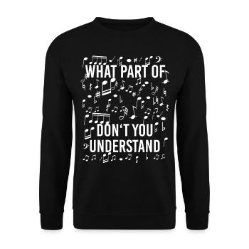 Musik - Unisex Pullover - Schwarz - Vorne - Alina (178cm) & Michal (187cm)