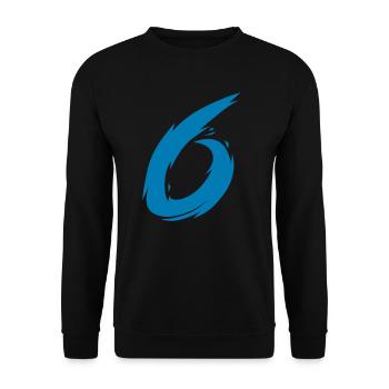 Number 6 - Unisex Sweatshirt - black - Front - Alina (178cm) & Michal (187cm)