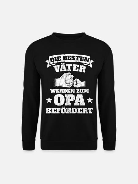 Die besten Väter werden zum Opa befördert - Unisex Pullover - Schwarz