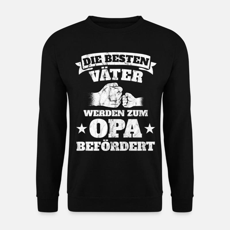 Die besten Väter werden zum Opa befördert - Unisex Pullover - Schwarz