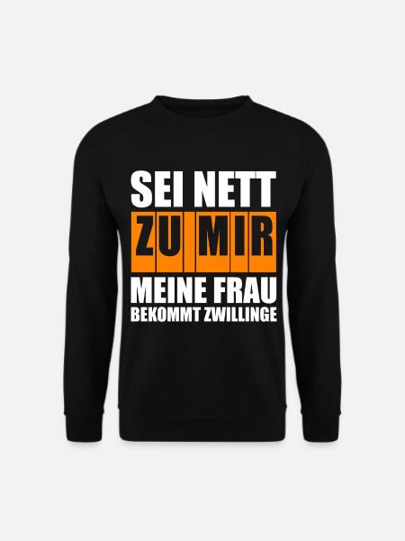 Vater Papa Zwillinge Schwanger Geschenk - Unisex Pullover - Schwarz