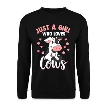 Cows girl cow beef dairy cow farmer cow calf - Unisex Sweatshirt - black - Front - Alina (178cm) & Michal (187cm)