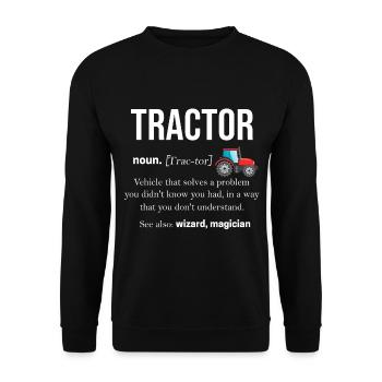 Tracteur Agriculture Agriculteur Trekker Champ - Sweat-shirt Unisexe - noir - Devant - Alina (178cm) & Michal (187cm)