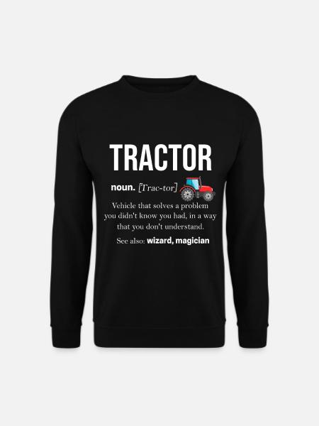 Traktor Landwirtschaft Bauer Trekker Acker - Unisex Pullover - Schwarz