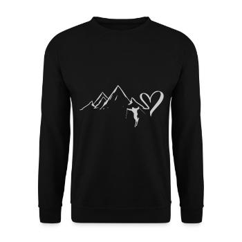 Paroles de ski en freeski et Autriche en vacances - Sweat-shirt Unisexe - noir - Devant - Alina (178cm) & Michal (187cm)