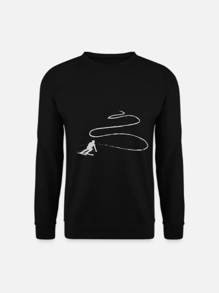 Ski air with leisure and skiing holidays on skis - Unisex Sweatshirt - black