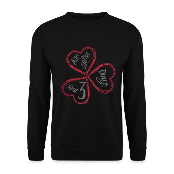 Alle Guten Dinge sind 3 - Unisex Pullover - Schwarz - Vorne - Alina (178cm) & Michal (187cm)