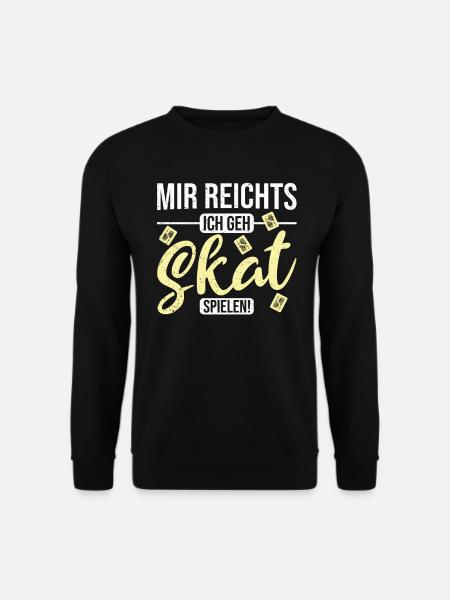 Skat Skatspieler Kartenspiel Mir Reichts Spruch - Unisex Pullover - Schwarz