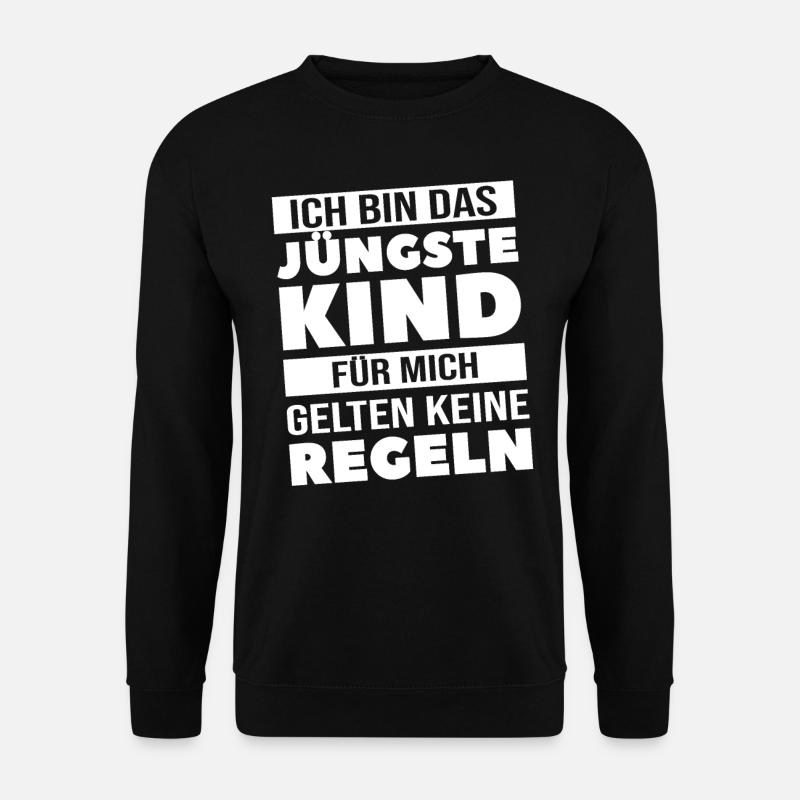 Jüngstes Kind Kleines Kind Geschwisterbekleidung - Unisex Pullover - Schwarz