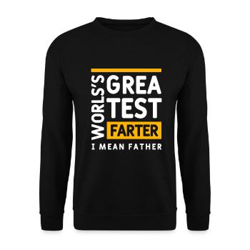 Mens Worlds Greatest Farter Ich meine Vater Cool Cut - Unisex Pullover - Schwarz - Vorne - Alina (178cm) & Michal (187cm)