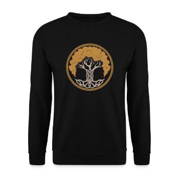 Yggdrasill Viking Norse Mythology - Unisex Sweatshirt - black - Front - Alina (178cm) & Michal (187cm)