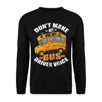 Bus - Unisex Pullover - Schwarz - Vorne - Alina (178cm) & Michal (187cm)