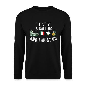 Italie italienne italienne femme cadeau de vacances de Rome - Sweat-shirt Unisexe - noir - Devant - Alina (178cm) & Michal (187cm)