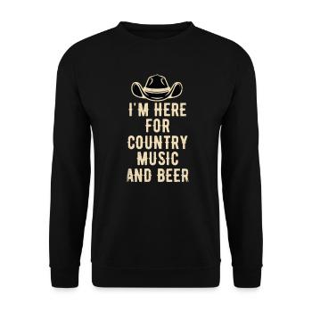 Country Music Line Dance Western Dance - Sweat-shirt Unisexe - noir - Devant - Alina (178cm) & Michal (187cm)