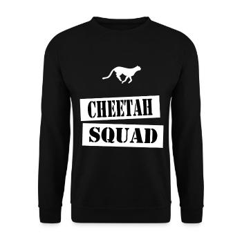 join the cheetah squad - Unisex Sweatshirt - black - Front - Alina (178cm) & Michal (187cm)