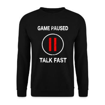 Gaming Meme Gamer Witze Lustige Video Game Meme - Unisex Pullover - Schwarz - Vorne - Alina (178cm) & Michal (187cm)