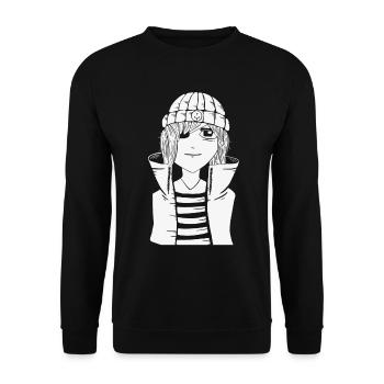Seemann Seefahrer Matrose Schiffskapitän See - Unisex Pullover - Schwarz - Vorne - Alina (178cm) & Michal (187cm)