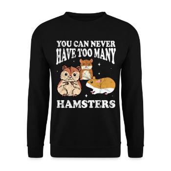 hamster - Unisex Sweatshirt - black - Front - Alina (178cm) & Michal (187cm)