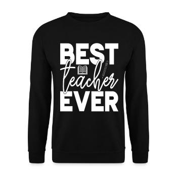 Bester Lehrer - Unisex Pullover - Schwarz - Vorne - Alina (178cm) & Michal (187cm)