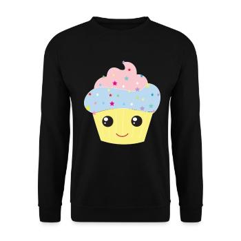 Muffin - Unisex Sweatshirt - black - Front - Alina (178cm) & Michal (187cm)