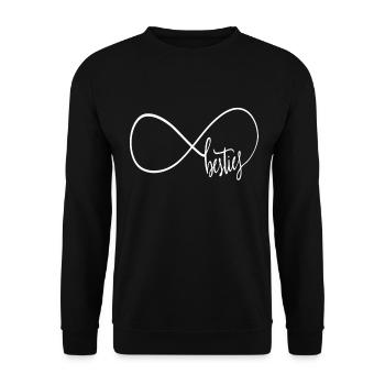 Beste Freunde - Unisex Pullover - Schwarz - Vorne - Alina (178cm) & Michal (187cm)