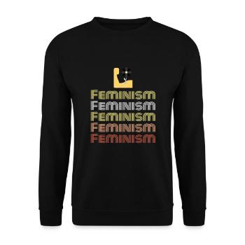 Cadeau féministe féministe féministe - Sweat-shirt Unisexe - noir - Devant - Alina (178cm) & Michal (187cm)