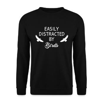Cadeau d'amant d'oiseau d'observation d'oiseau - Sweat-shirt Unisexe - noir - Devant - Alina (178cm) & Michal (187cm)