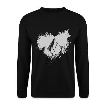 Homme dans la nature pour les alpinistes et les montagnes - Sweat-shirt Unisexe - noir - Devant - Alina (178cm) & Michal (187cm)