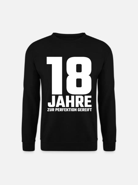 18 Jahre 18. Geburtstag Geschenk - Unisex Pullover - Schwarz
