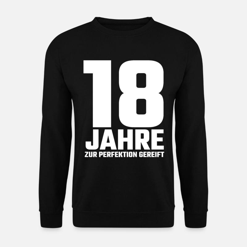 18 Jahre 18. Geburtstag Geschenk - Unisex Pullover - Schwarz