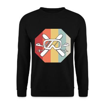 Ski - Unisex Sweatshirt - black - Front - Alina (178cm) & Michal (187cm)