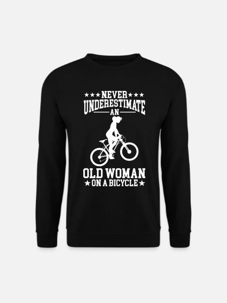 Fahrrad Oma Radfahren Großmutter Fahrrad Muttertag - Unisex Pullover - Schwarz