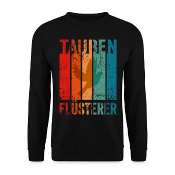 Tauben Flüsterer - Unisex Pullover - Schwarz - Vorne - Alina (178cm) & Michal (187cm)