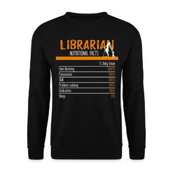 Librarian Ingredients - Unisex Sweatshirt - black - Front - Alina (178cm) & Michal (187cm)
