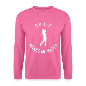 Golf Golfer Sprüche Geschenk Golfplatz Golfschwung - Unisex Pullover - Pink - Vorne