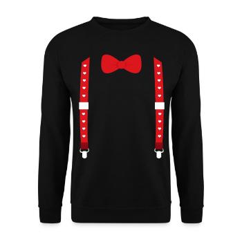 Funny Valentines Day Outfit For Romantic Couple Tu - Unisex Sweatshirt - black - Front - Alina (178cm) & Michal (187cm)