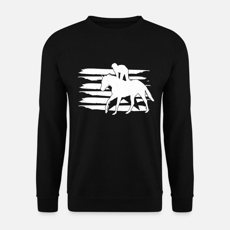 course de chevaux - Sweat-shirt Unisexe - noir