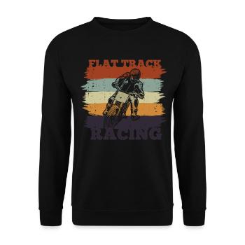 Flat track Gifts for a Flat track Fan - Unisex Sweatshirt - black - Front - Alina (178cm) & Michal (187cm)