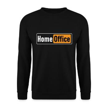 Bureau à domicile Drôle Humour Sarcastique - Sweat-shirt Unisexe - noir - Devant - Alina (178cm) & Michal (187cm)