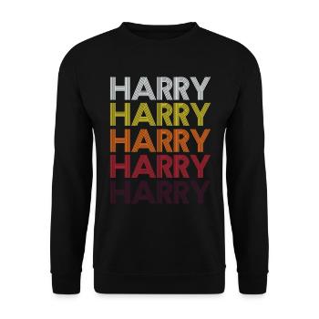 Harry nickname - Unisex Sweatshirt - black - Front - Alina (178cm) & Michal (187cm)