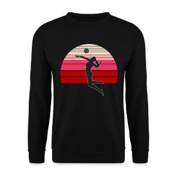 Volleyball vintage - Unisex Sweatshirt - black - Front - Alina (178cm) & Michal (187cm)