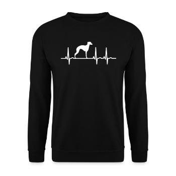 Gift For Dog Whippet Fan - Unisex Pullover - Schwarz - Vorne - Alina (178cm) & Michal (187cm)