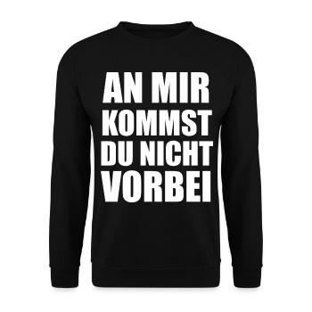 Abwehrspieler Fußballspieler Fußball Handball - Unisex Pullover - Schwarz - Vorne - Alina (178cm) & Michal (187cm)